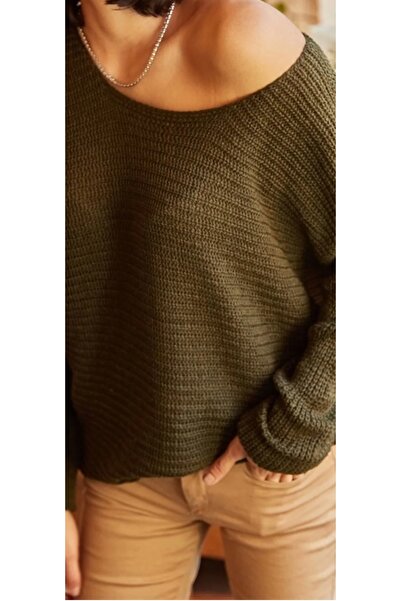 Esperar سترة تريكو نسائية وياقة سيلانيك قصة فضفاضة