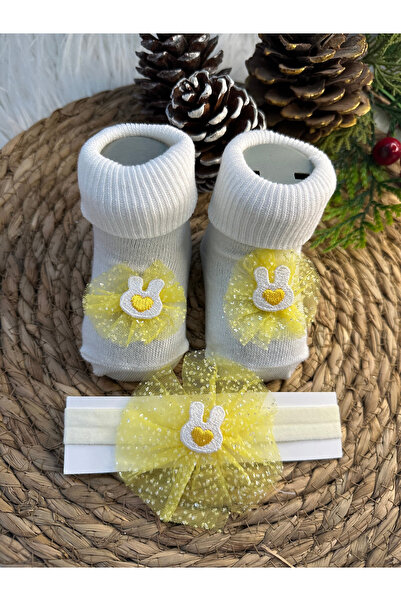 Thalia E-Store Baby Girl Fancy Socks Bandana Set