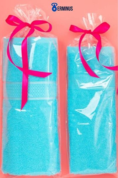 genric Large Turquoise Towel Set, 2 Pieces