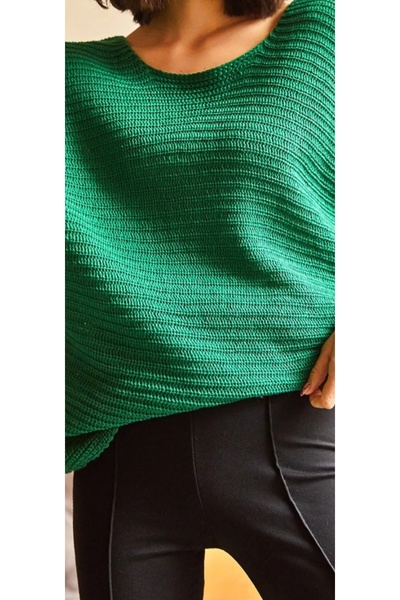 Esperar سترة تريكو نسائية وياقة سيلانيك قصة فضفاضة