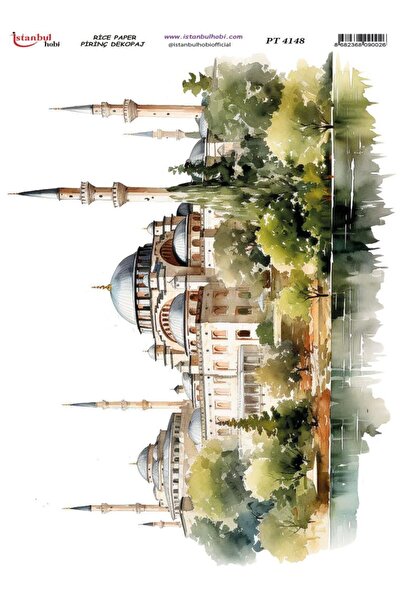 İstanbul Hobi ورق ديكور نحاسي 30×42 سم PT-4148 أيا صوفيا