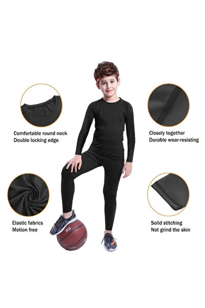 De Bijoura Boys & Girls Thermal Underwear Set Cotton Thick Winter Children's Leggings Set