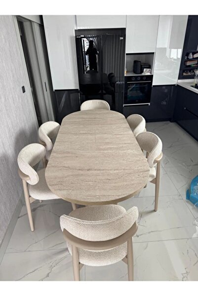 asaella mobilya Terra Eyfel İskandinav Tarzı 6 adet yemek sandalyesi