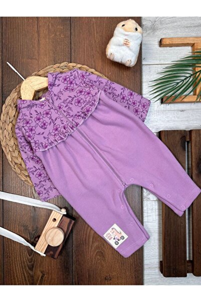 Kids Kingdom Pamuklu Selanik Örgüsü Yumuşak Doku Çiçek Desenli Fermuarlı Kız ...