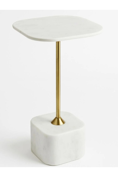 BEC60 Modern white marble side table
