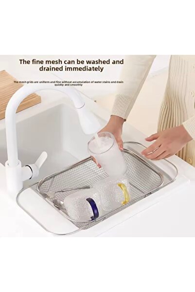 cc bin shihon Expandable mesh strainer for washing and drying vegetables, 21.3 x 29.5 cm