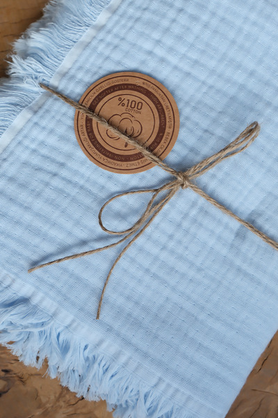 BEBESE بطانية قطنية من الموسلين من السلسلة الخاصة بأربع طبقات