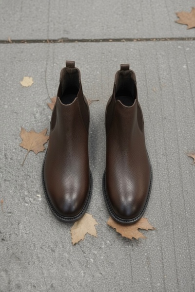 BENGAL Ανδρικές δερμάτινες μπότες Chealse Model 100% Γνήσιο δέρμα με τύπωμα