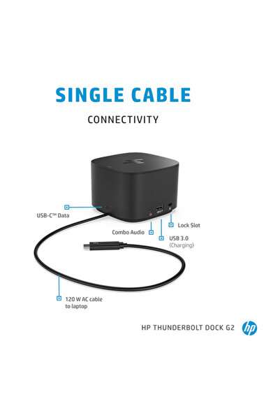 HP Thunderbolt Dock 120W G2 Docking Station Port Replicator