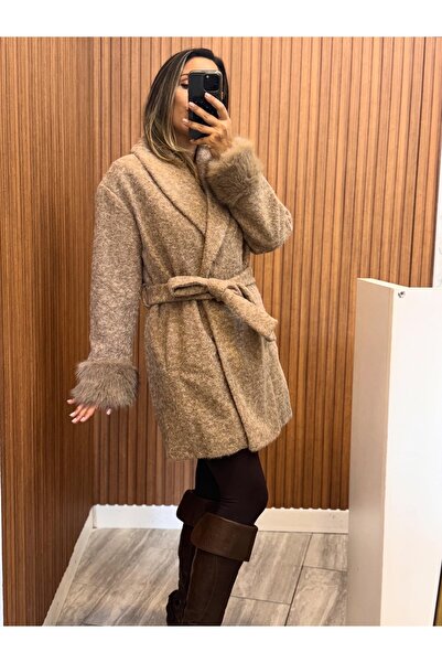 Robin Shawl Collar Sleeves Fur Coat