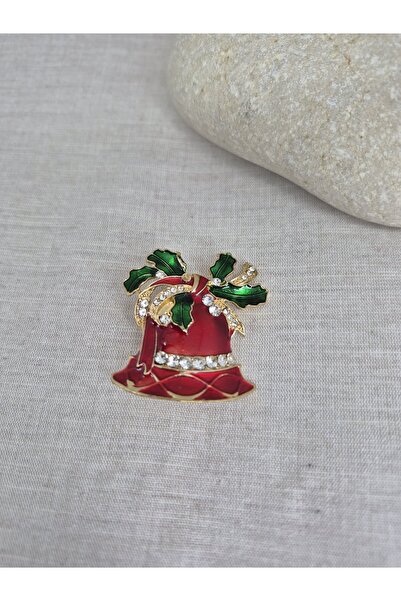 PİNA HEDİYELİK AKSESUAR Taşlı Broş ve Mineli Yeni Yıl Temalı Yaka İğnesi Eşarp İğnesi Doğum Günü Hediyesi Yılbaşı Hediyesi