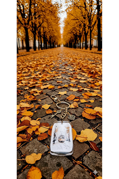 evolise سلسلة مفاتيح من الراتنج بنمط الترام التراثي |   زخرفة حقيبة شفافة بتفاصيل قلب مفتاح