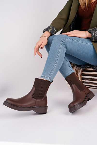 Catelyn Women's Knitwear Elastic Thick Sole Chelsea Boots