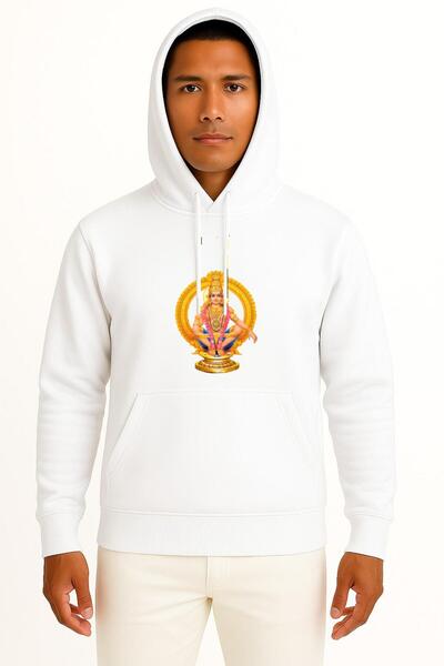 Bahriyeli Collection Hooded Lord Krishna Chest Printed Unisex Sweatshirt