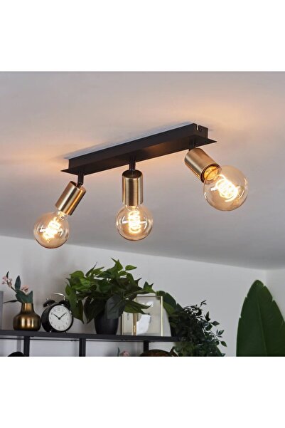 RİOLİGHT MODERN3 SİYAH3 3XE27 DUYLU3 MAFSALLI HAREKETLİ BAŞLIK(GLOP AMPUL HAR...