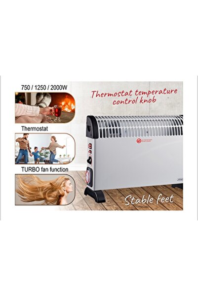 MESKO Mesko Electric Fan Heater, with Thermostat and Timer, 200W, 3 Speeds, Silent, Turbo Fan