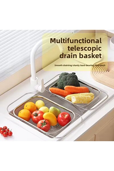 cc bin shihon Expandable mesh strainer for washing and drying vegetables, 21.3 x 29.5 cm