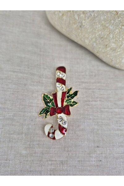 PİNA HEDİYELİK AKSESUAR Taşlı Broş ve Mineli Yeni Yıl Temalı Yaka İğnesi Eşarp İğnesi Doğum Günü Hediyesi Yılbaşı Hediyesi