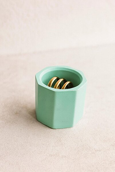 Butik çok amaçlı alçı obje / sukulent saksısı/yüzük kutusu/ takı kutusu /maky...