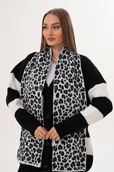 Ritagarcia Luxury Soft Textured Leopard Scarf Beanie Set | Quality Knitwear Combination