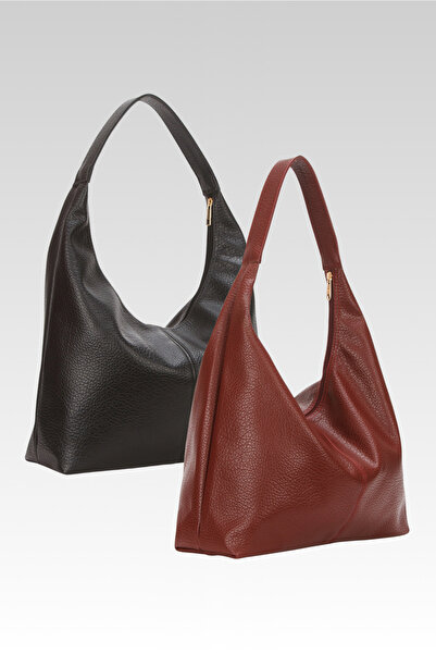 Adelina Bags Women's 2-Piece Bag Pack Casual Soft Textured Large Size Arm Shoulder and Tote Bag