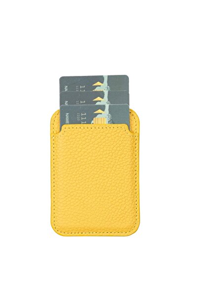 AbbasShop Maggy Leather Card Holder FL12 Yellow
