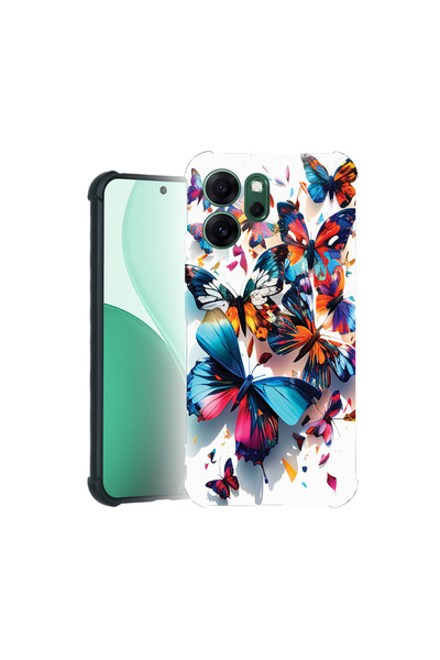 bestcase Carcasă Pro Shock pentru Oppo Reno 14F / FS, cu design fluturi color...