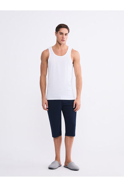 LC Waikiki White U-Neck Combed Cotton Men's Undershirt