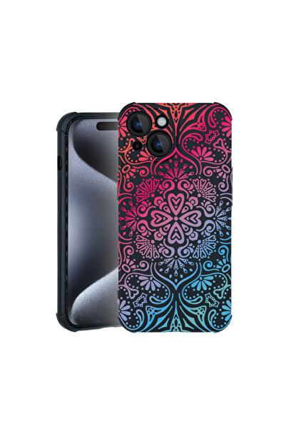bestcase Θήκη Pro Shock για Apple iPhone 15, cu Design Mandala Color, 3100031...