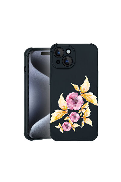 bestcase Carcasă Pro Shock pentru Apple iPhone 15, cu design floral pastel, 3...