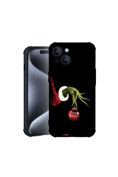 bestcase Carcasă Pro Shock pentru Apple iPhone 15, cu design Grinch de Crăciu...