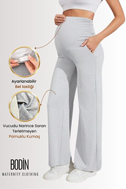 bodin Adjustable Waist Cotton Fabric Maternity and Postpartum Sweatpants