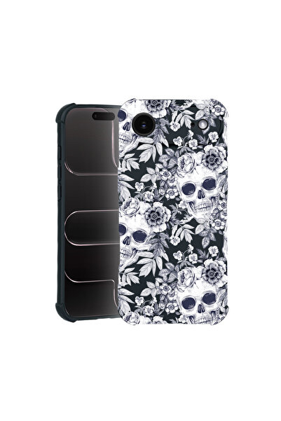 bestcase Θήκη Pro Shock για Apple iPhone 17 Air, με σχέδιο κρανίο σε μαύρο κα...