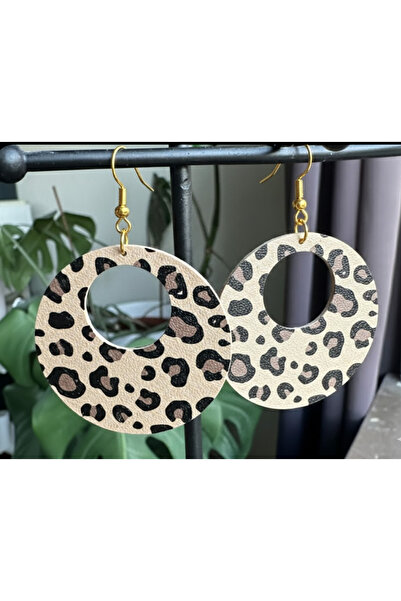 Kanem3D Leopar Halka Küpeler