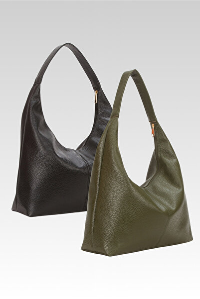 Adelina Bags Women's 2-Piece Bag Pack Casual Soft Textured Large Size Arm Shoulder and Tote Bag