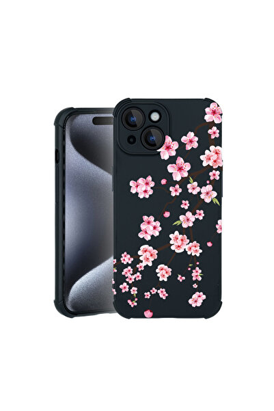bestcase Carcasă Pro Shock pentru Apple iPhone 15, cu design japonez cu cireș...