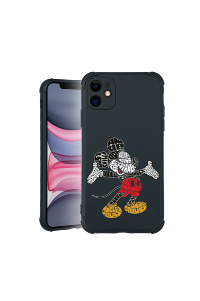 bestcase Pro Shock Case For Apple iPhone 11, cu Design Calligraphy Mickey Mouse, 3100024 ASB 1525