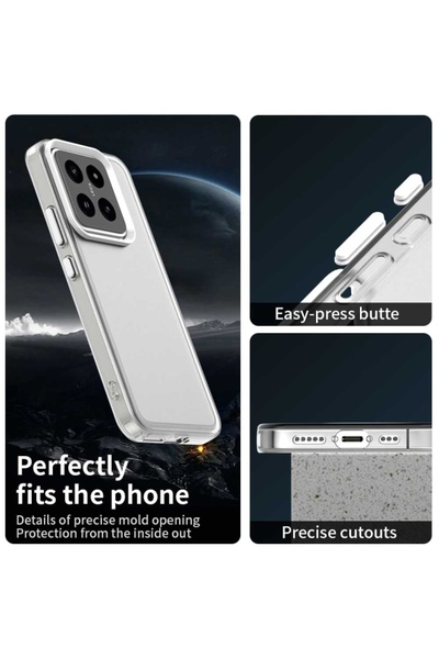 Deppo Trend Xiaomi Mi 14t Pro Compatible Case Non-Yellowing Stain-Resistant Frosted Matte Colorful Soft Transparent Silicone Cover