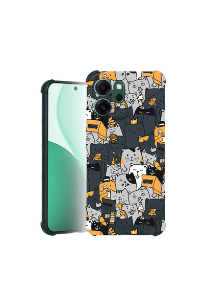 bestcase Θήκη Pro Shock για Oppo Reno 14F / FS, σχέδιο γάτας με σχέδιο cu, 31...