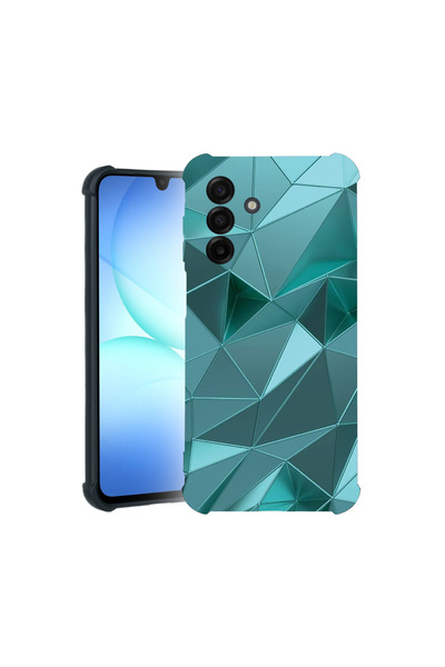 bestcase Carcasă Pro Shock pentru Samsung Galaxy A17, cu design mozaic verde, 3100021 ASB 1251