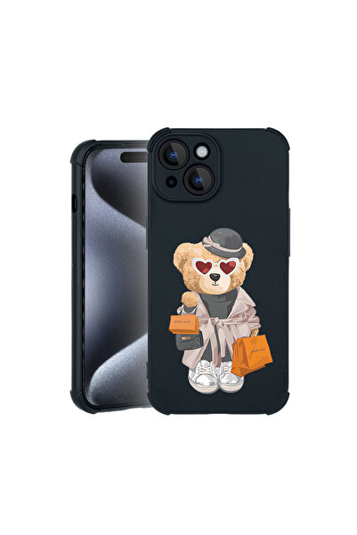bestcase Θήκη Pro Shock για Apple iPhone 15, με σχέδιο αρκουδάκι για ψώνια, 3...