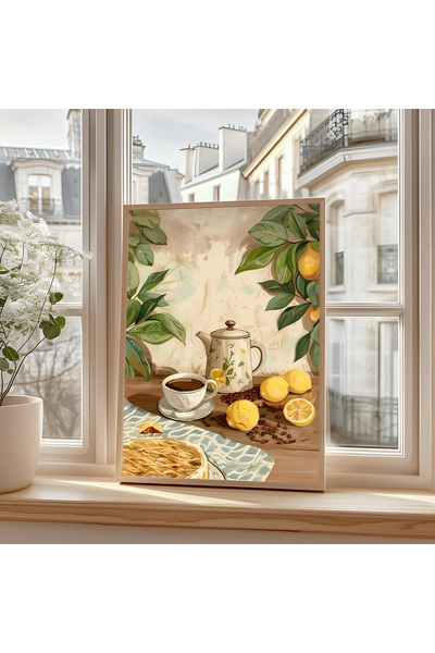 ARTCASTLE Ahşap Çerçeveli tekli Tablo LİMON