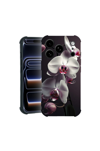 bestcase Калъф Pro Shock за Apple iPhone 17 Pro, дизайн Бяла орхидея, 3100038...