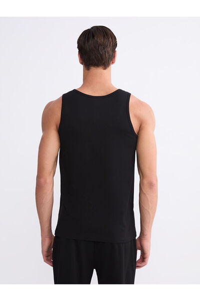 LC Waikiki Black Crew Neck Basic Men's Undershirt