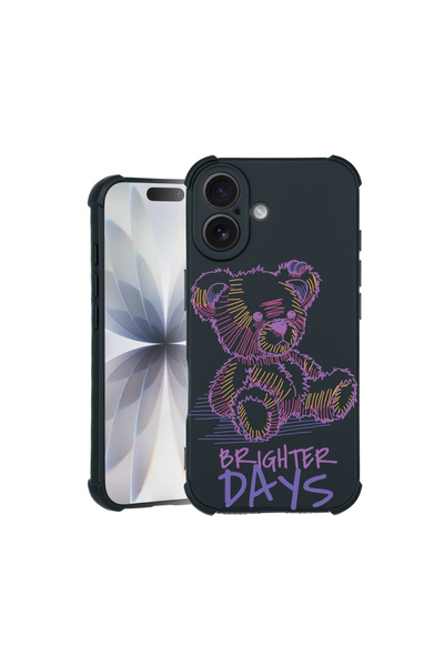 bestcase Carcasă Pro Shock pentru Apple iPhone 15 Pro, cu design Teddy Bear B...