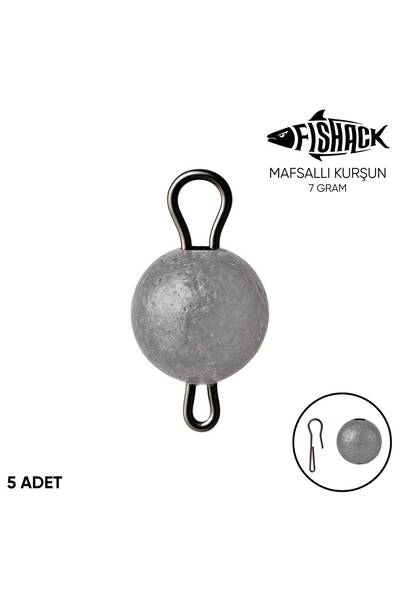 Fishack Mafsallı Kurşun - Hareketli İğne Kurşunu - - 7 Gram - 5'li Paket