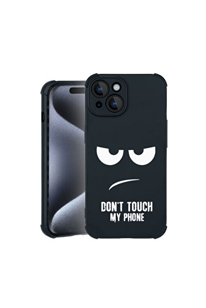 bestcase Carcasă Pro Shock pentru Apple iPhone 15, cu design „Nu atinge telefonul meu”, 3100031 ASB 90