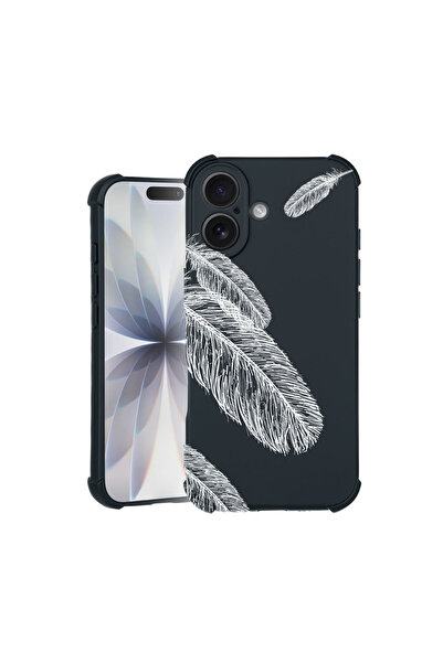 bestcase Carcasă Pro Shock pentru Apple iPhone 16 Pro Max, cu design Feathers...