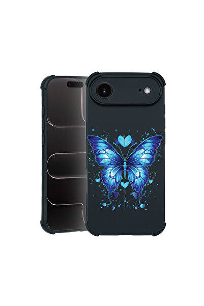 bestcase Калъф Pro Shock за Apple iPhone 17 Air, дизайн „син пеперуда“, 31000...