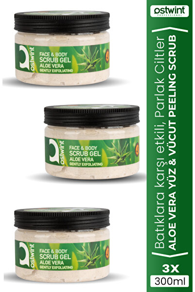 Ostwint Face and Body Aloe Vera Scrub x 3